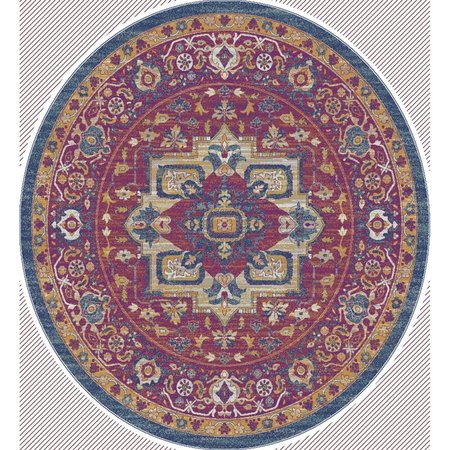 UNITED WEAVERS OF AMERICA 7 ft. 10 in. Bali Arubia Brick Round Rug 1815 30333 88R